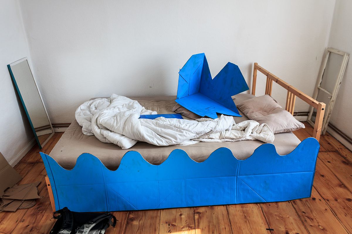 Dream Therapy — installation view, figure standing